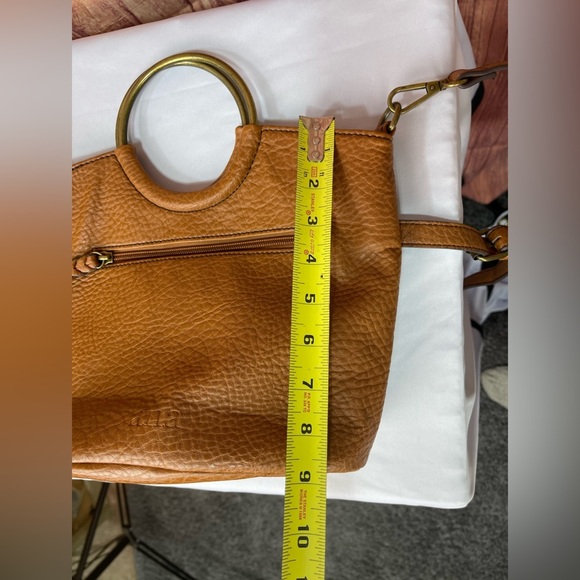 Ana brown ring boho faux leather adjustable strap should bag purse handbag - Picture 12 of 14